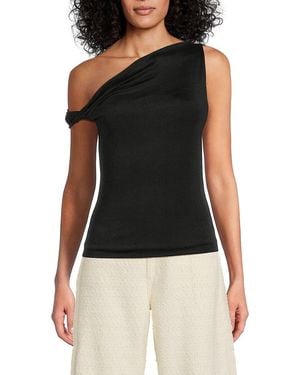 Rag & Bone Agnes One-Shoulder Neckline Top - Black