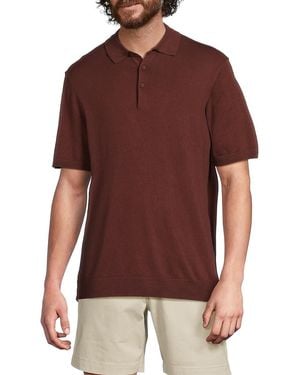 Kenneth Cole Solid Short-sleeve Polo Shirt - Red