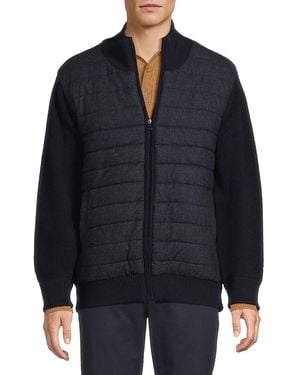 Saks Fifth Avenue Mixed Media Jacket - Blue