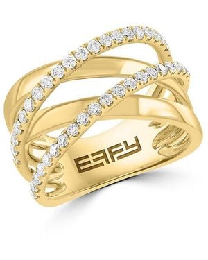 Effy 14K & 0.62 Tcw Diamond Wrap Ring - Metallic