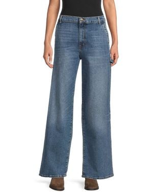 Current/Elliott Wide-Leg Hammer Loop Jeans - Blue