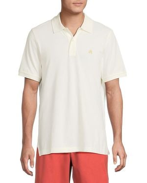 Brooks Brothers Logo Cotton Slim Fit Polo Shirt - White