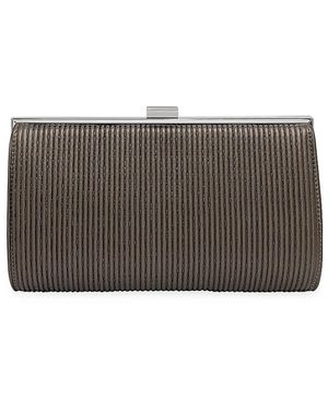 La Regale Pin Tucks Convertible Clutch - Brown
