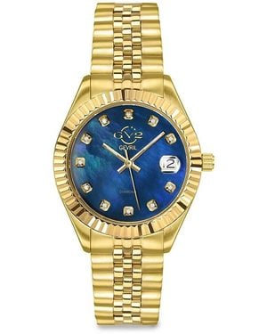 Gv2 Naples Ip Goldtone & 0.132 Tcw Diamond Bracelet Strap Watch/34Mm - Metallic