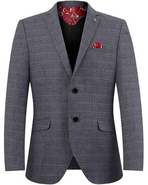 Elie Balleh Slim Fit Textured Sportcoat - Blue