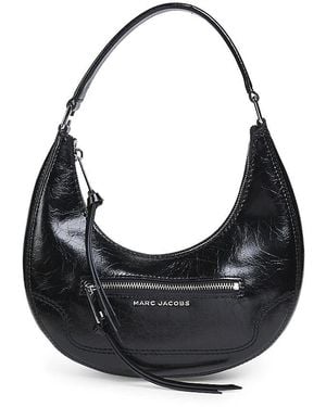Marc Jacobs Small Leather Crescent Shoulder Bag - Black