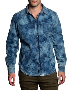 Stitch's Jeans Tie Dye Denim Shirt - Blue