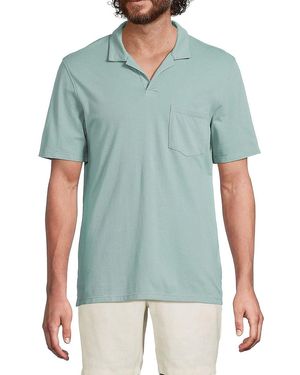 Onia Johnny Collar Pique Cotton Polo Shirt - Green