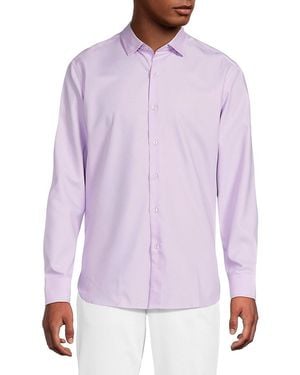 American Heritage Stretch Bamboo Long-Sleeve Shirt - Purple