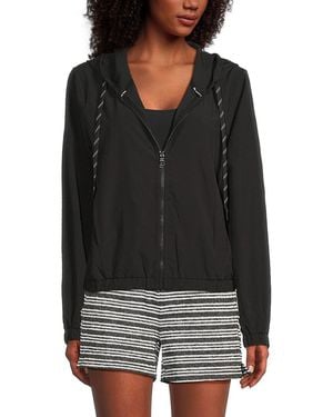 Andrew Marc Solid Hooded Jacket - Black