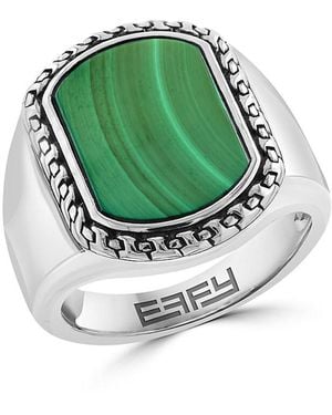 Effy Sterling & Malachite Ring - Green