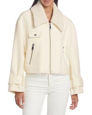 Mercer Collective Marisa Cropped Wool Jacket - Natural