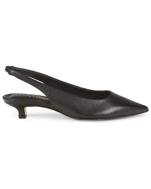 Marc Fisher 30Mm Posey Leather Slingback Court Shoes - Black