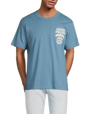 Starter Logo Cotton T-Shirt - Blue