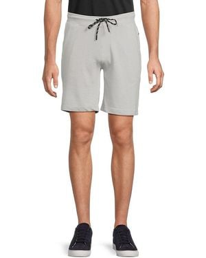 Report Collection Flat Front Drawstring Shorts - Gray