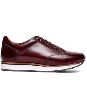 Anthony Veer Barack Court Leather Trainers - Red