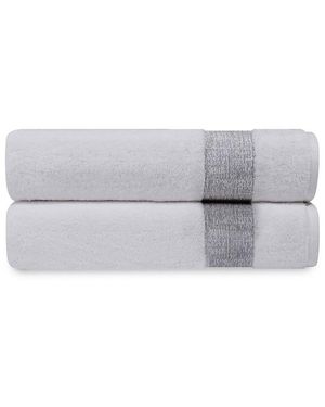 Brooks Brothers Pera 2-piece Turkish Cotton Bath Towel Set - Grey