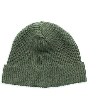 Portolano Ribbed Merino Wool Beanie - Green