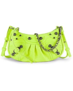 Balenciaga Cagole Mini Leather Shoulder Bag - Green