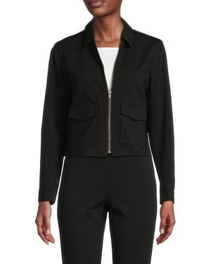 Saks Fifth Avenue Zip Front Jacket - Black