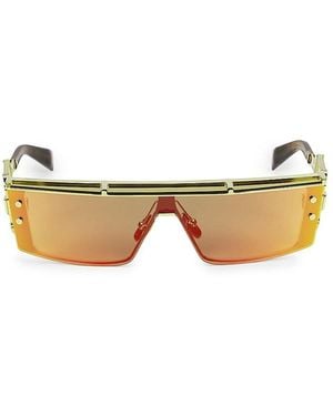 Balmain 75Mm Solid Shield Sunglasses - Yellow