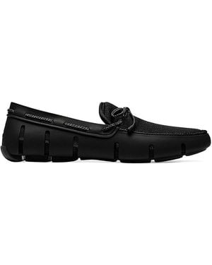 Swims Mesh Braided Lace Loafers - Black