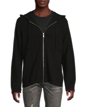 Helmut Lang Cashmere & Wool Zip Hoodie - Black