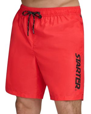 Starter Core Volley Flat Front Shorts - Red