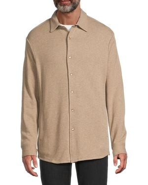 Robert Graham Deschon Cotton Button-Front Shirt - Natural