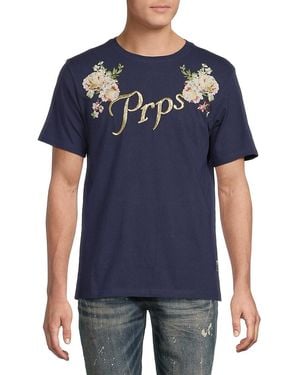PRPS Gardenia Cotton T-Shirt - Blue