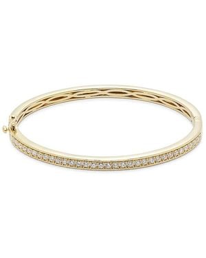 Saks Fifth Avenue Goldplated Sterling & 1.37-1.44 Tcw Lab-Grown Diamond Bangle Bracelet - Metallic
