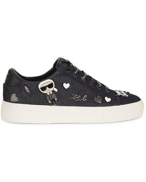 Karl Lagerfeld Embellished Low-Top Sneakers - Black