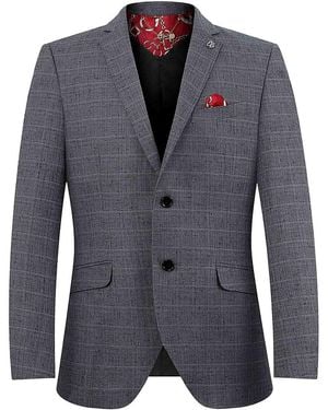 Elie Balleh Slim Fit Textured Sport Coat - Blue