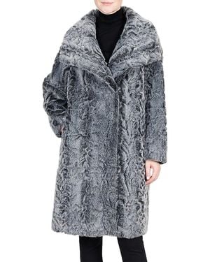 Belle Fare Faux Toscana Lapel Coat - Grey