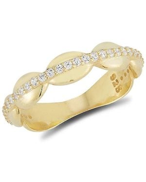 Sphera Milano 14K Goldplated & Cubic Zirconia Band Ring - Metallic