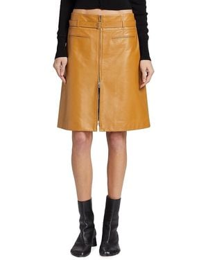 Proenza Schouler Glossy Leather Skirt - Yellow