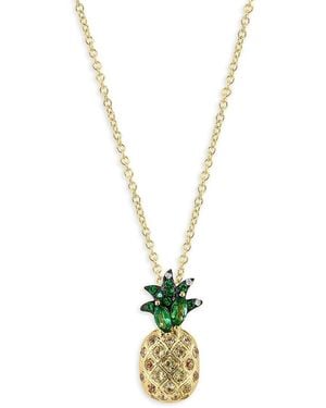 Effy 14K, Tsavorite & Pineapple Pendant Necklace - Metallic