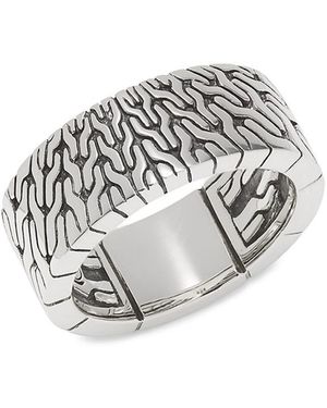 John Hardy Carved Chain Band Ring - White