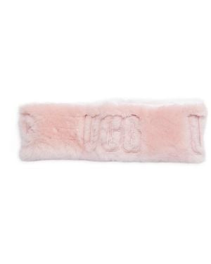 UGG Shearling Logo Headband - Pink
