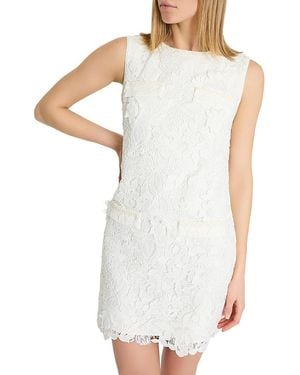 MILLY Garden Lace Sheath Minidress - White