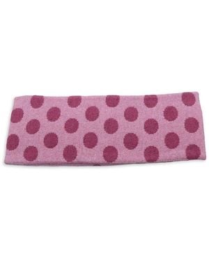 Portolano Polka Dot Merino Wool Blend Headband - Pink