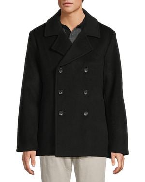 Vince Double-breasted Wool-blend Peacoat - Black