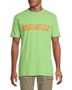 DSquared² Logo Cotton T-Shirt - Green