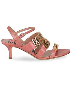 Love Moschino 50Mm Degradé Logo Kitten-Heel Sandals - Pink