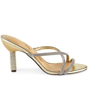 Charles David 53mm Carolyn Embellished Strap Sandals - Metallic