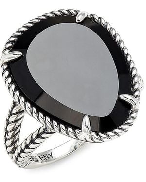 Effy ENY Sterling Silver & Onyx Ring - Grey