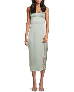 Amanda Uprichard Strapless Silk Midi-Dress - Green