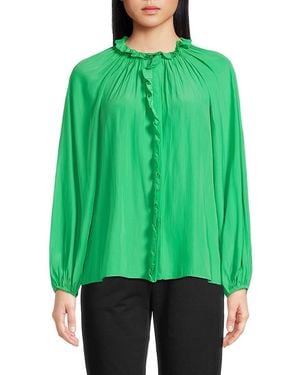 Kobi Halperin Aster Ruffled Blouse - Green