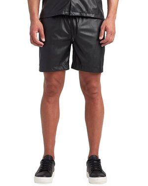 Monfrere Bond Faux Leather Shorts - Black