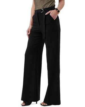 Trina Turk Wasabi Belted Straight Trousers - Black